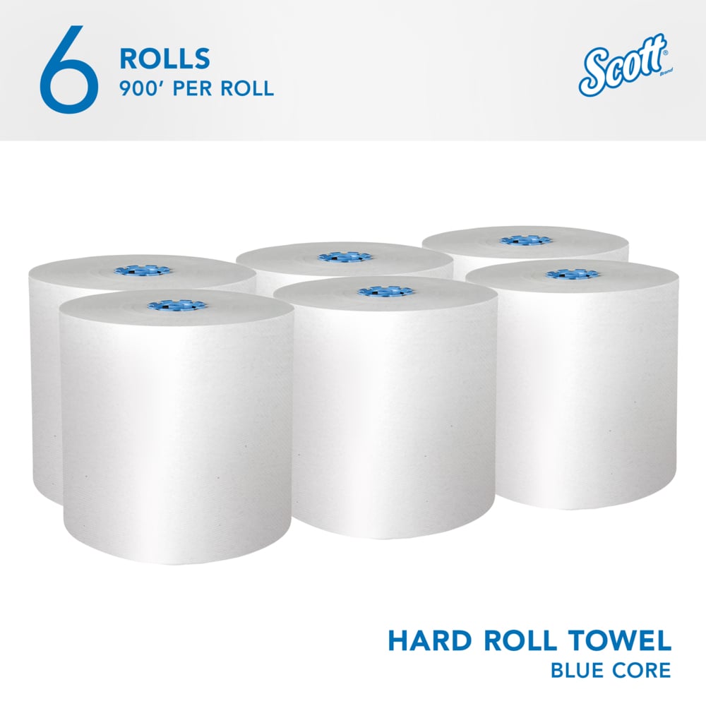 PRO HARDWOUND PAPER TOWELS,1  PLY 900FT/ROLL-6 ROLLS PER 