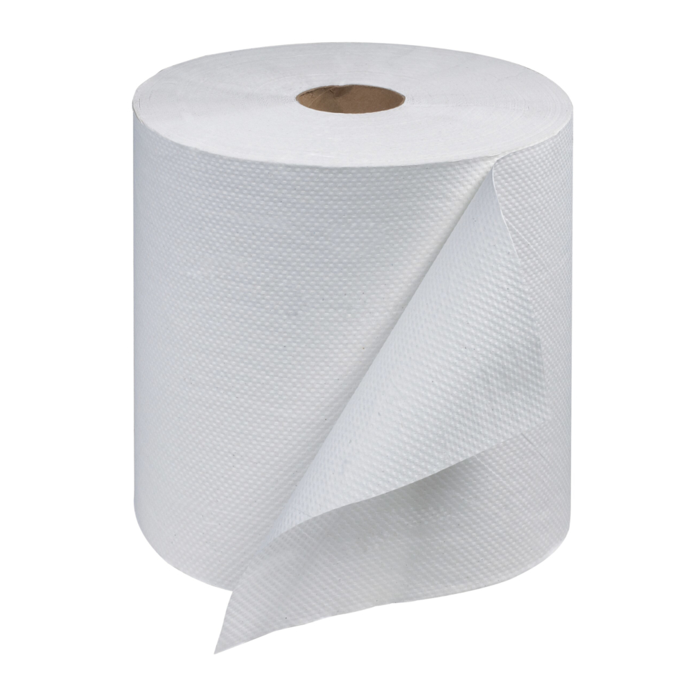 TOWELS ROLL WHITE 8IN X 800&#39;
6/CS